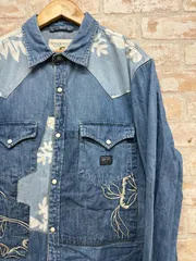 DENIM&SUPPLY RALPH LAUREN デニムアンドサプライ ウエスタンデニムシャツ パッチワーク sizeL
