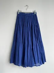 ブルー シャーリング ロング スカート