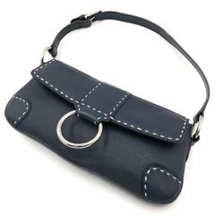 美品 BALLY バリー ワンショルダーバッグ レザー シボ革 ブラック 黒