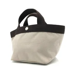 エルベシャプリエ 舟形 トートバッグ S ベージュ ブラウン ミニ ランチバッグ