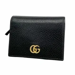 グッチ(Gucci) グッチ 財布 GGマーモント 456126 レザー ブラック レディース