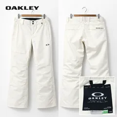 【美品】OAKLEY オークリー ロゴ刺繍 スノボパンツ Sサイズ オフホワイトのサムネイル