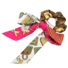 未使用品◇LOUIS VUITTON ルイヴィトン M68950 ビーマインドフル シルク100％ モノグラム リボン スカーフ シュシュ ヘアアクセサリー マルチ 箱・保存袋付き イタリア製 レディース