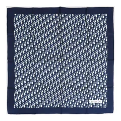ディオール トロッター柄 スカーフ ユニセックス ネイビー Dior【中古】 【アパレル・小物】