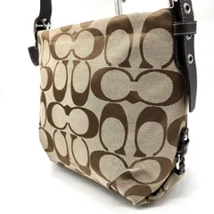 【良品】 coach y2k signature canvas shoulderbag brown ladies コーチ ショルダーバッグ
