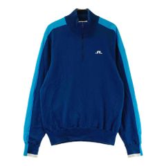 サイズ：M J.LINDEBERG ジェイリンドバーグ 裏地付 ハーフジップ ニットセーター ネイビー系 [240101611289] ゴルフウェア メンズ ストスト