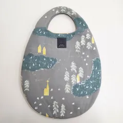 mina perhonen forest village エッグバッグ aaa9484 トートバッグ グレー レディース ミナペルホネン【中古】6-0112G♪