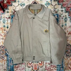 XL 90s バーバリー 刺繍 ロゴ スイングトップ ハリントンジャケット