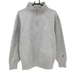 【超美品】チャンピオン ハイネックトレーナー 杢グレー ハーフジップ 裏起毛 メンズ X-LARGE ゴルフウェア Champion