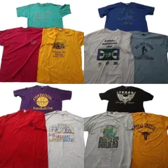 古着卸 まとめ売り シングル 半袖Tシャツ 12枚セット (メンズ XL ) ラッセル ジャージーズ ワンポイント 中古 古着 NC8491