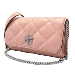 【新品】トリーバーチ バッグ ショルダーバッグ TORY BURCH WILLA レザー グレーズド チェーンウォレット ショルダーウォレット 斜め掛け 156095 0724 668 (ピンク系) レディース 送料無料