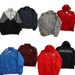 古着卸 まとめ売り スポーツブランドMIX ウインドブレーカー ジャケット 8枚セット (メンズ M ) プーマ アンブロ チャンピオン 中古 NC8899