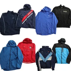 古着卸 スポーツブランドMIX ウインドブレーカー ジャケット 8枚セット (メンズ M ) アンダーアーマー プーマ アンブロ プーマ 中古 NC8898