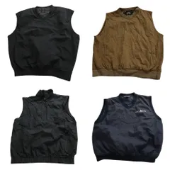 古着卸 まとめ売り プルオーバー ベスト ジャケット 4枚セット (メンズ M /L ) ウェザープルーフ ハーフジップ 中古 古着 ND1776