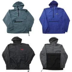 古着卸 まとめ売り アノラックパーカー プルオーバー ジャケット 4枚セット (メンズ S /M ) バイカラー ワンポイント 中古 古着 ND1721