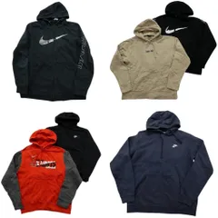 古着卸 まとめ売り ナイキ NIKE スウェット 6枚セット (メンズ M ) 袖プリント ラグラン フーディー スウォッシュロゴ 中古 古着 ND1884
