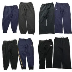 古着卸 まとめ売り スポーツブランドMIX スウェット パンツ 8枚セット (メンズ XL ) フィラ プーマ アンダーアーマー 中古 古着 ND3499