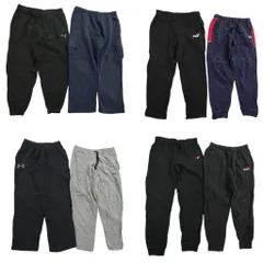 古着卸 まとめ売り スポーツブランドMIX スウェット パンツ 8枚セット (メンズ L ) フィラ プーマ アンダーアーマー 中古 古着 ND3504