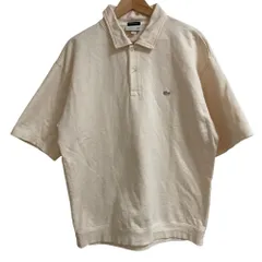 美品 LACOSTE ラコステ BEAUTY&YOUTH 別注 スウェットポロシャツ 半袖 カットソー SH018J サイズ3 ベージュ メンズ 古着 中古 USED