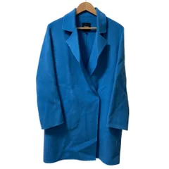 美品 theory セオリー カシミヤブレンド ウール リバーコート サイズS ブルー レディース 古着 中古 USED