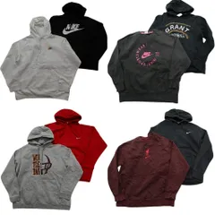 古着卸 まとめ売り ナイキ NIKE スウェット 8枚セット (メンズ M /L ) スウォッシュロゴ フーディークルーネック 中古 古着 ND1882