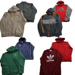 古着卸 まとめ売り アディダス adidas スウェット 8枚セット (メンズ S /MM ) オリジナルス フルジップ スタンドカラー 中古 古着 ND1949