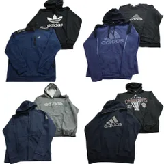古着卸 まとめ売り アディダス adidas スウェット 8枚セット (メンズ L ) オリジナルス ハーフジップ スタンドカラー 中古 古着 ND1947
