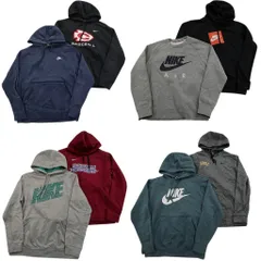 古着卸 まとめ売り ナイキ NIKE スウェット 8枚セット (メンズ M ) サーマフィット スウォッシュロゴ フーディー クルーネック 中古 ND3040