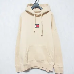 美品 TOMMY JEANS トミージーンズ トミーヒルフィガー スウェットフーディ プルオーバー パーカー DM0DM10904 S ベージュ メンズ 古着 中古 USED