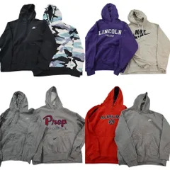 古着卸 まとめ売り ナイキ NIKE スウェット 8枚セット (メンズ L /XL ) 迷彩柄 スウォッシュロゴ フーディー カレッジ風 中古 古着 ND3029