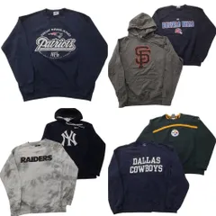 古着卸 まとめ売り プロチーム スウェット 7枚セット (メンズ S /M ) ナイキ リーボック NFL ＭLB カウボーイズ ヤンキース 中古 ND3139