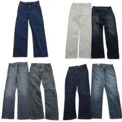 古着卸 まとめ売り リーバイス 品番MIX デニム パンツ 7枚セット (メンズ 31 /32 ) 514 541 584 ホワイト ブーツカット 中古 古着 ND3322