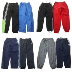 古着卸 まとめ売り アディダス adidas ウインドブレーカー パンツ 8枚セット (メンズ L )  90’s トラックパンツ 中古 古着 ND3473