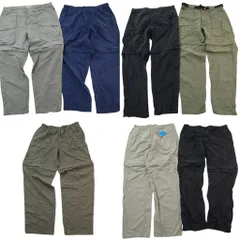 古着卸 まとめ ブランドMIX デタッチャブル パンツ 7枚セット (メンズ L /XL /2XL /44 /40 ) コロンビア ノースフェイス 中古 古着 ND3537