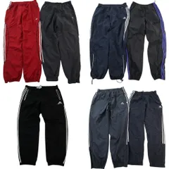 古着卸 まとめ売り アディダス adidas ウインドブレーカー パンツ 7枚セット (メンズ L ) 90’s パフォーマンスロゴ 中古 古着 ND3524