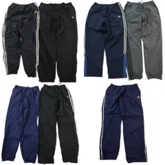 古着卸 まとめ売り アディダス adidas ウインドブレーカー パンツ 7枚セット (メンズ L /XL ) パフォーマンスロゴ 90’s 中古 古着 ND3523