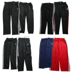 古着卸 まとめ売り アディダス adidas ジャージ パンツ 8枚セット (メンズ XL ) マルチカラー トラックパンツ 中古 古着 ND3551