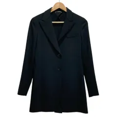 Max Mara マックスマーラ ウール ロングジャケット ハーフコート サイズ36 ブラック レディース 古着 中古 USED