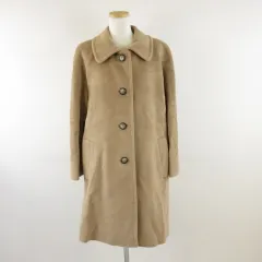 コルディア CORDIER ステンカラーウールコート ロング 長袖 ベージュ 40 *A335