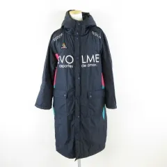 スボルメ svolme スポーツウェア ベンチコート ロング 長袖 ロゴプリント紺 150 *A343