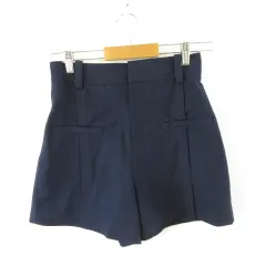 ザラ ZARA ショートパンツ ストレッチ 紺 XS *A354