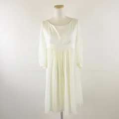 ロペピクニック ROPE Picnic ミニワンピース 七分袖 フレア ドット アイボリー 38 *A377