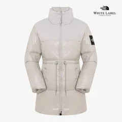 2024AW 極美品 ノースフェイス 韓国限定 ホワイトレーベル NJ1DQ87K ウィメンズ ノベルティ ヌプシ RDS ダウンジャケット アイボリー 90(M)