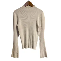 良品 23AW SNIDEL スナイデル シンプルパフスリニットプルオーバー サイズF アイボリー レディース 古着 中古 USED