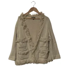 美品✨　ドゥロワー　3G編み込み フリンジ ニット ジャケット　コットン混　近年 2026年最新】ドゥロワー フリンジの人気アイテム - メルカリ