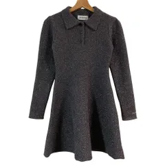 未使用 25AW LILY BROWN リリーブラウン ラメニットワンピース LWNO255043 サイズF グレー レディース 古着 中古 USED