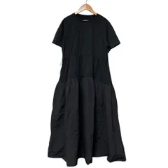 美品 green label relaxing グリーンレーベルリラクシング ユナイテッドアローズ ブラウジングワンピース ブラック レディース 古着 中古 USED