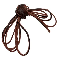 厚さ 2mm アクセサリー ビーズ チャーム 茶 ネックレス チョーカー 平紐 ひも （幅3ｍｍ 紐 本革 コード 3m） レザー 牛革 (エスネット)