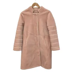 美品 BIRTHDAY BASH バースデーバッシュ ボア ウール コート M ピンク レディース 古着 中古 USED