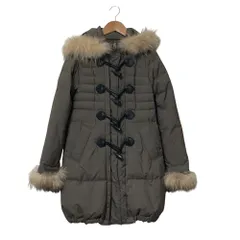 美品 Diagram GRACE CONTINENTAL ダイアグラム グレースコンチネンタル ラクーンファー付き ダッフル ダウンコート サイズ36 カーキ レディース 古着 中古 USED